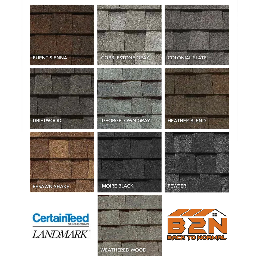 Current Certainteed Landmark shingle color options