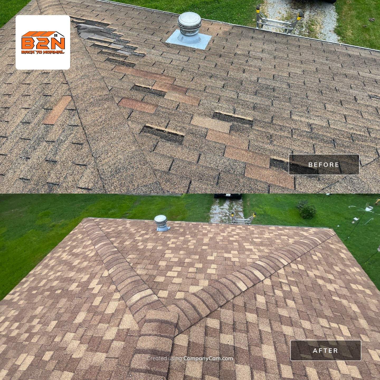 A recent project completed by Back to Normal using Certainteed Landmark Pro shingles